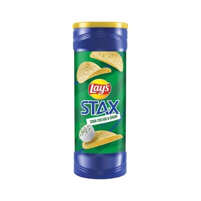 LAY&#39;S STAX POTATO CRISP SOUR CREAM &amp; ONION 17X5.5OZ
