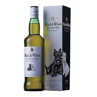 BLACK &amp; WHITE BLENDED SCOTCH WHISKY 12X75CL