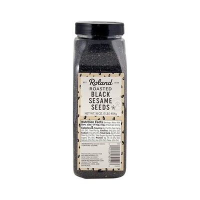 ROLAND ROASTED BLACK SESAME SEEDS 6X16OZ