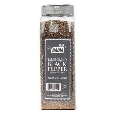 BADIA PEPPER BLACK FINE GROUND 6X16OZ