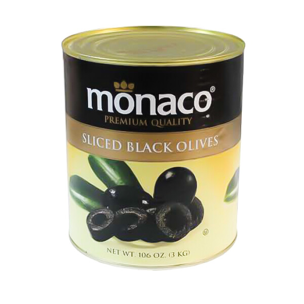 MONACO SLICE BLACK OLIVES 6X10#