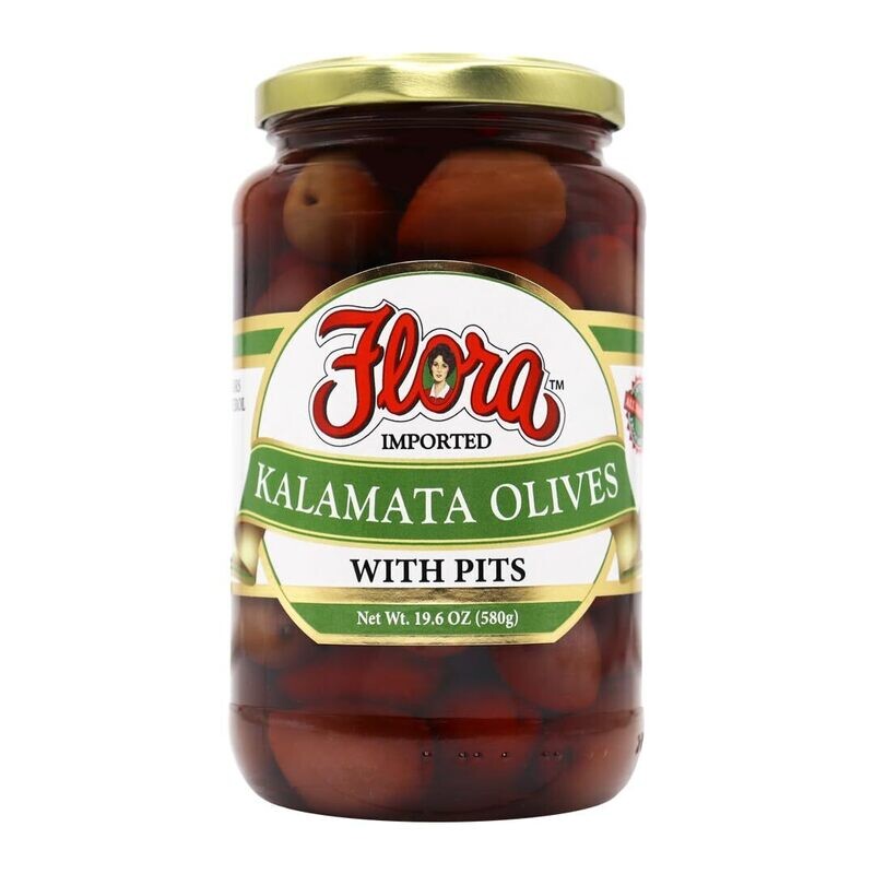 FLORA KALAMATA OLIVES 6X19OZ
