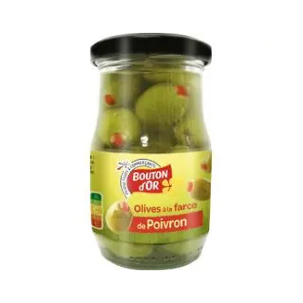 BOUTON D'OR OLIVES FARCE DE POIVRON 12X120G (522491)