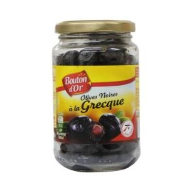 BOUTON D&#39;OR OLIVES NOIR GRECQUE 12X250G