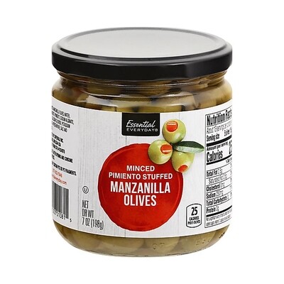 ESSENTIAL-DAY STUFFED MANZANILLA OLIVES 12X7OZ