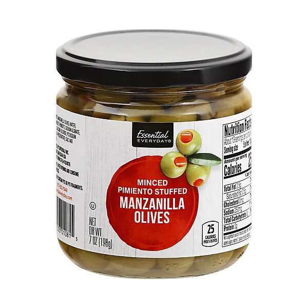 ESSENTIAL-DAY STUFFED MANZANILLA OLIVES 12X7OZ
