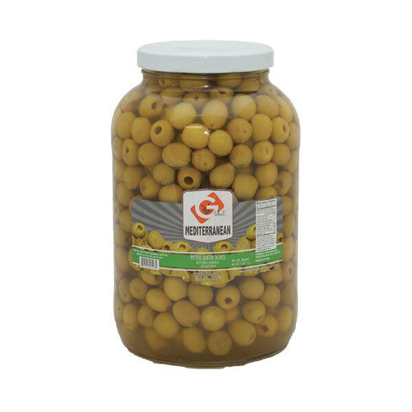 GLOBAL MEDITERRANEAN PITTED QUEEN OLIVES 4X1GAL