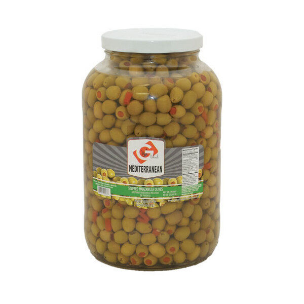 GLOBAL MEDITERRANEAN STUFFED MANZANILLA OLIVES 4X1GAL