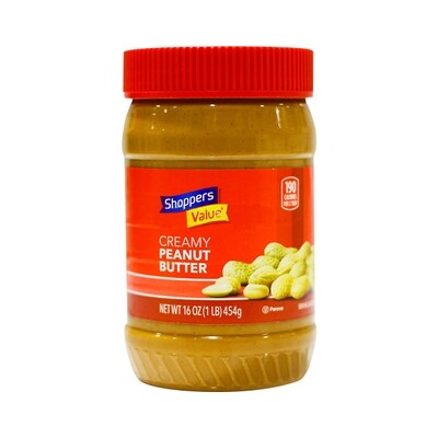 SHOPPERS VALUE CREAMY PEANUT BUTTER 12X16OZ