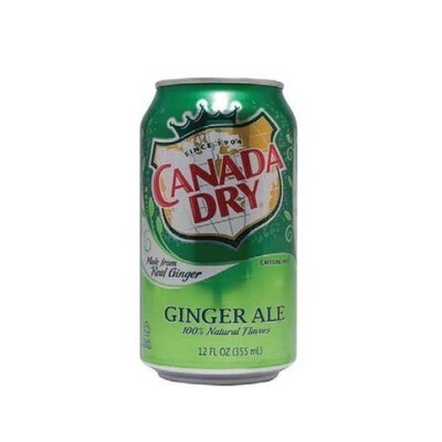 CANADA DRY GINGER ALE SODA CAN 24X12OZ