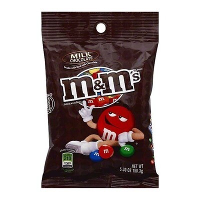 M&amp;M&#39;S MILK CHOCOLATE PEG BAGS 12X5.3OZ