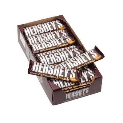 HERS. MILK CHOCOLATE W/ ALMOND BAR KING SIZE 18X2.6OZ