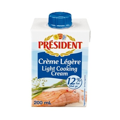 PRESIDENT LOW FAT UHT CREAM 12% 24/20 (300467)  EXP:08/18/25