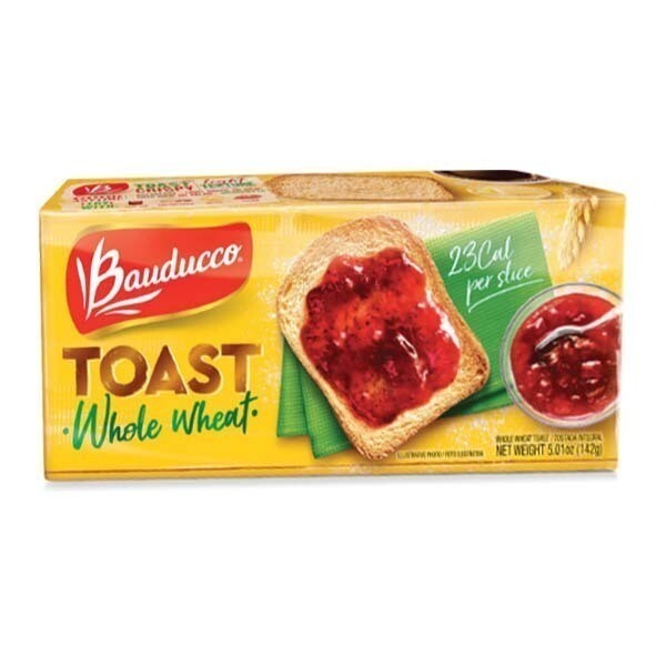 BAUDUCCO TOAST WHOLE WHEAT 15X142G