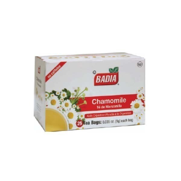 BADIA CHAMOMILE TEA BAGS 10X25CT