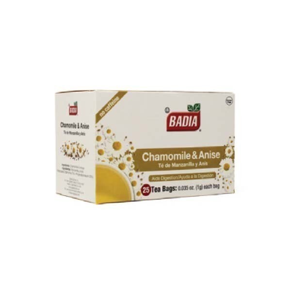 BADIA CHAMOMILE &amp; ANISE TEA BAGS 10X25CT