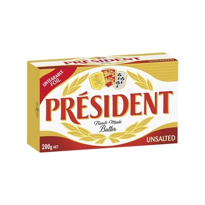 PRESIDENT UNSALTED BUTTER 20/200GR (910023)  01/23/26