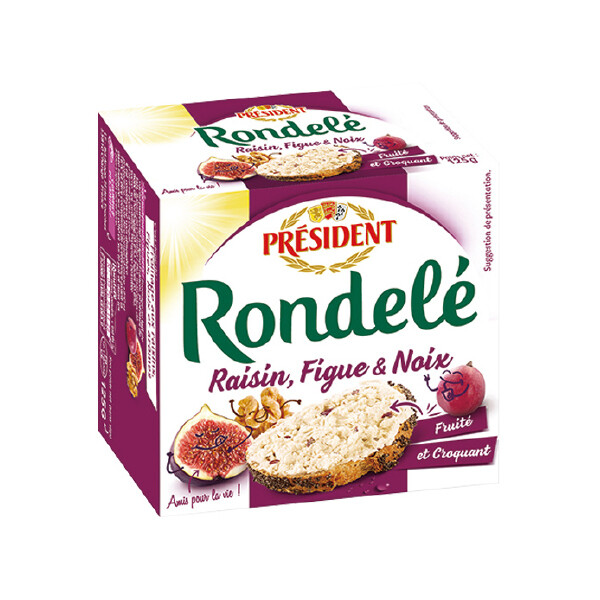 PRESIDENT RONDELE RAISIN FIGUE ET NOIX 6X125GR (34517) 02/25/26
