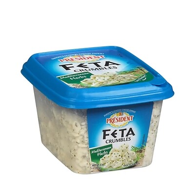 PRESIDENT FETA PLAIN CRUMBLED 8/6 OZ. (00784)