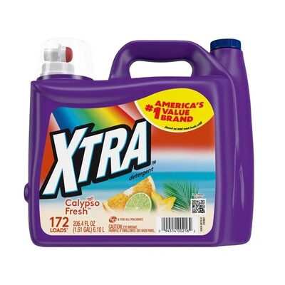XTRA LIQUID LAUNDRY DETERGENT CALYPSO 2X206.40OZ