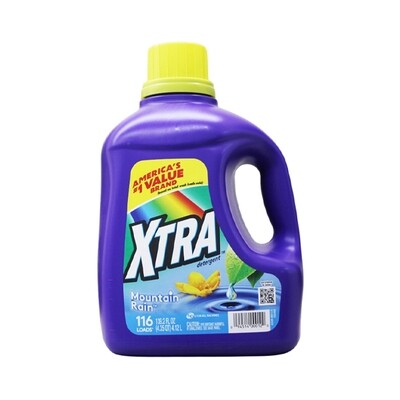 XTRA LIQUID LAUNDRY DETERGENT MOUNTAIN RAIN 4X139.2OZ
