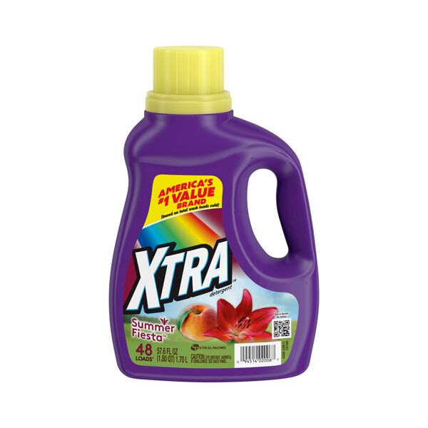 XTRA LIQUID LAUNDRY DETERGENT SUMMER FIESTA 6X57.6OZ