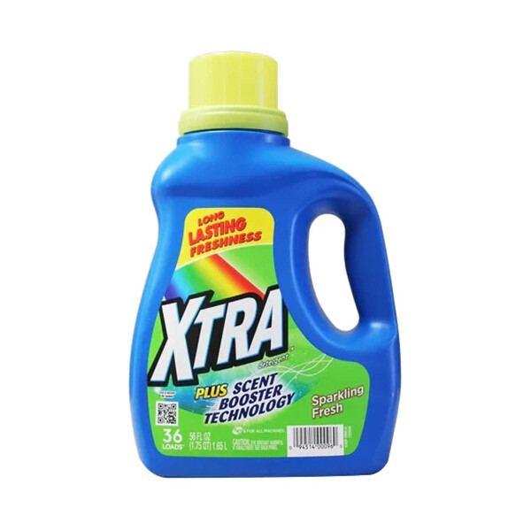 XTRA LIQUID LAUNDRY DETERGENT PLUS SCENT BOOSTER 6X56OZ