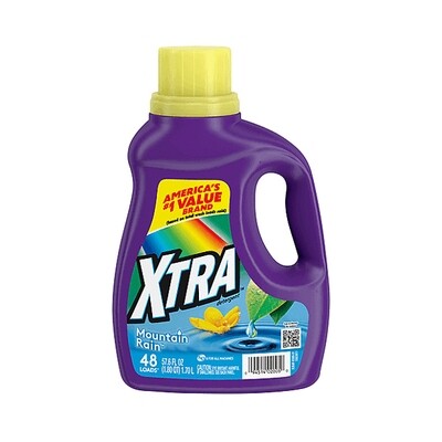 XTRA LIQUID LAUNDRY DETERGENT MOUNTAIN RAIN 6X57.6OZ