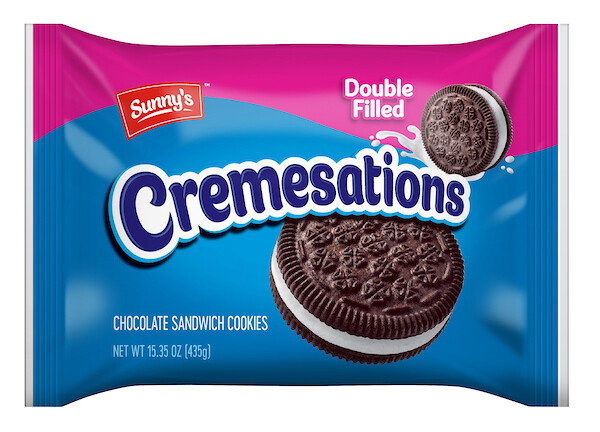 SUNNY&#39;S CREMESATIONS DBL STUFFED COOKIES 18X15.35OZ