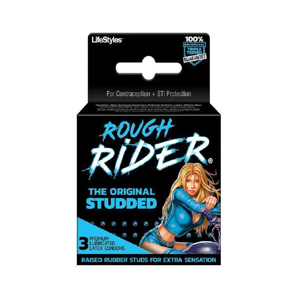 ROUGH RIDER CONDOM STUDDED ORIGINAL 6X3CT