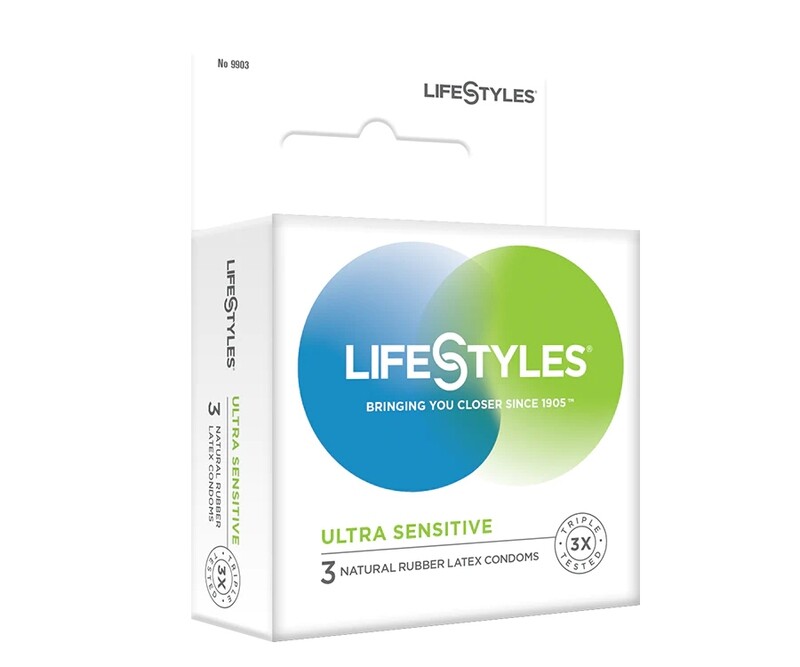 LIFESTYLES CONDOM TITAN ULTRA SENSITIVE 6X3CT