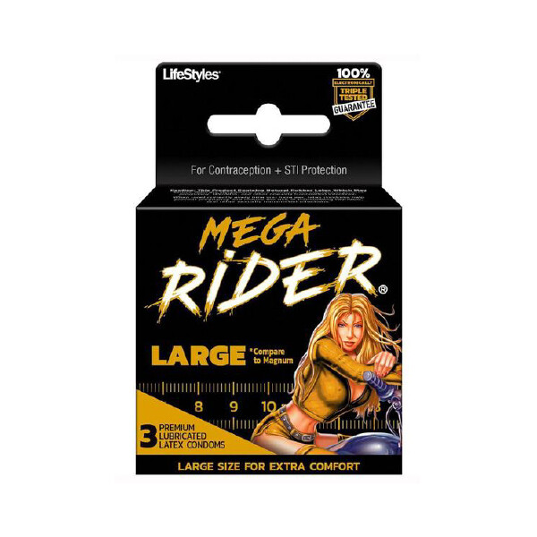 ROUGH RIDER CONDOM MEGA RIDER 6X3CT