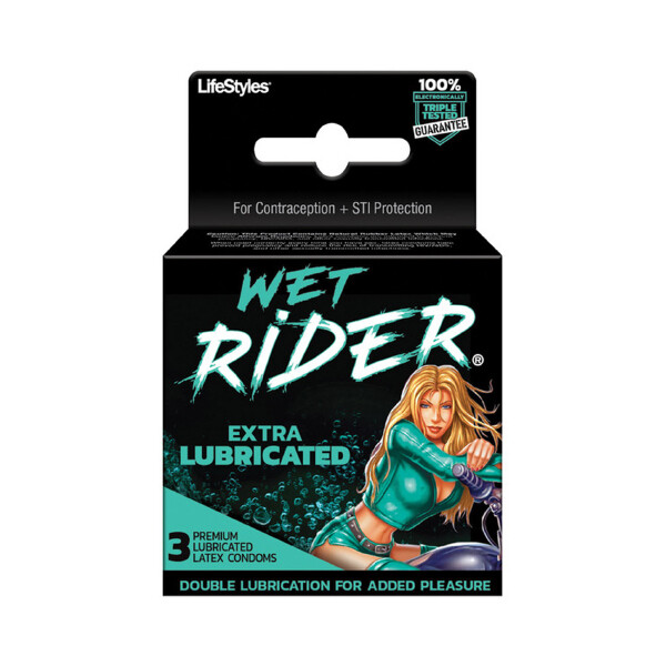 ROUGH RIDER CONDOM WET RIDER 6X3CT