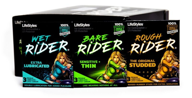 ROUGH RIDER CONDOM MIXED FLAD PACK BOX 48X3CT