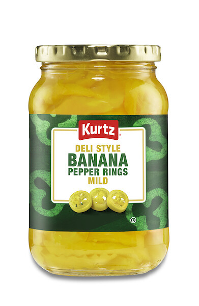 D-KURTZ DELI STYLE BANANA PEPPER RINGS MILD 12X16OZ