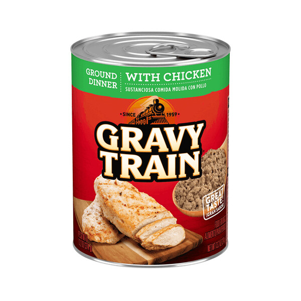 D-GRAVY TRAIN GROUND DINNER W/ CHICKEN 12X13.2OZ