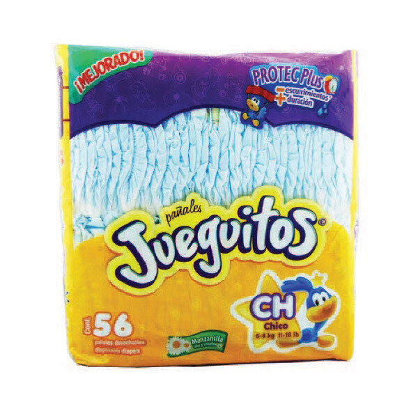 JUEGUITOS T2 SMALL DIAPERS 6X56CT