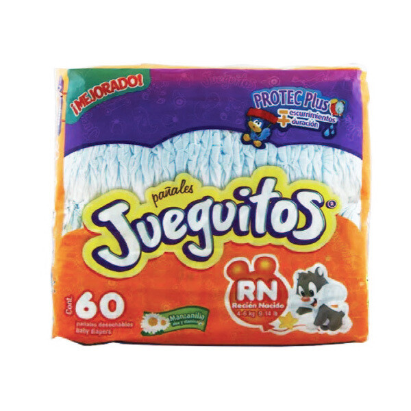 JUEGUITOS T1 NEW BORN DIAPER 6X60CT