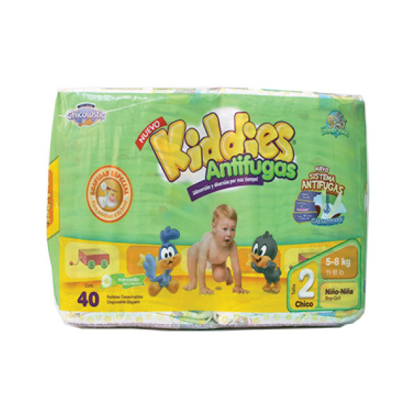 KIDDIES T2 SML DIAPER 4X40CT #02881