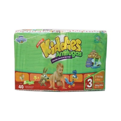 KIDDIES T3 MED DIAPER 4X40CT #02329