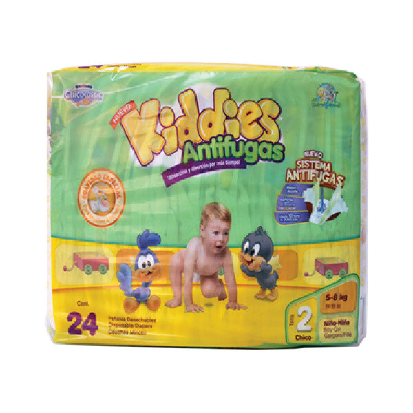 KIDDIES T2 SML DIAPER 6X24CT #02901