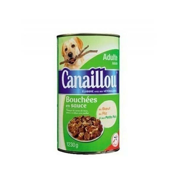 CANAILLOU BOUCHES EN SAUCE VIAN/RIZ/LEG POUR CHIEN ADULTE 12X1200G