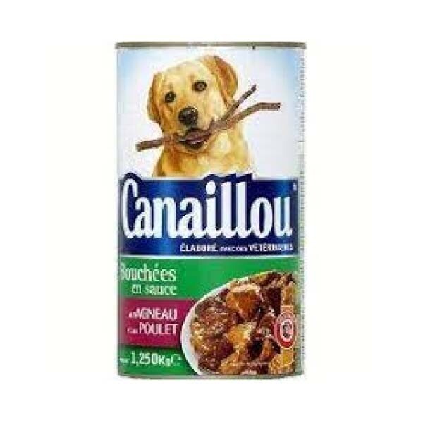 CANAILLOU BOUCHES EN SAUCE AGNEAU ET AU POULET POUR CHIEN 12X1200G