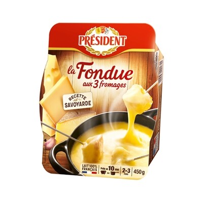 PRESIDENT FONDUE AUX TROIS FROMAGE 12X450GR (003911) 49902