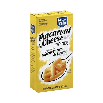 BETTER VALU MAC AND CHEESE 24X6.25OZ