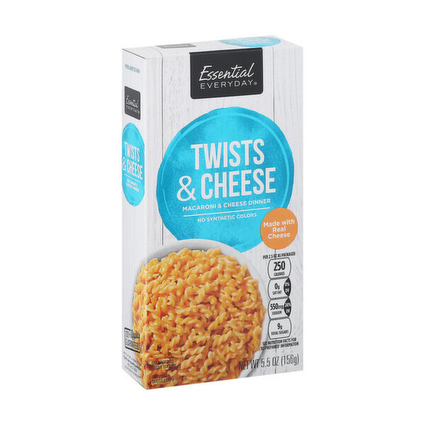 D-ESSENTIAL-DAY MACARONI &amp; CHEESE SPIRALS 24X5.5OZ