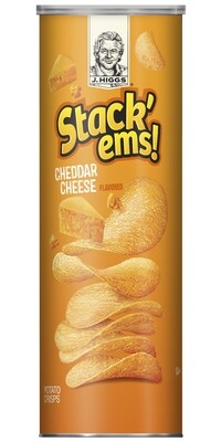 J HIGGS CHEDDAR CHEESE CANNISTER CHIPS 12X5.5OZ