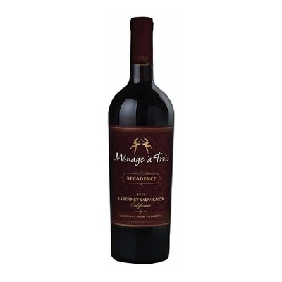 MENAGE-A-TROIS DECADENCE CABERNET SAUVIGNON WINE 12X750ML