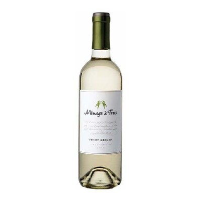MENAGE-A-TROIS PINOT GRIGIO WHITE WINE 12X750ML
