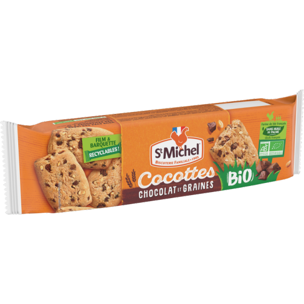 ST. MICHEL COCOTTES CHOCOLAT GRAINS BIO 10X140G